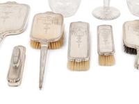 An American Silver Mounted Dresser Set