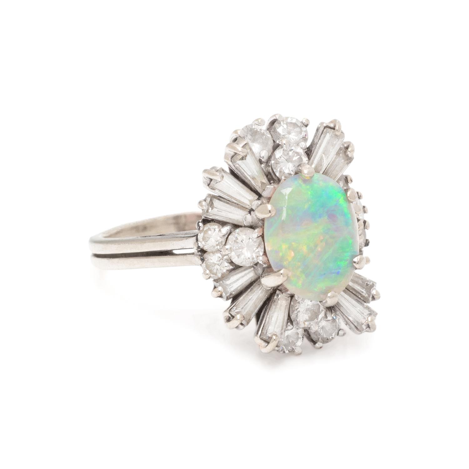 OPAL AND DIAMOND RING