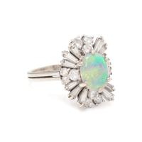 OPAL AND DIAMOND RING