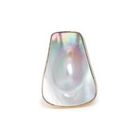 YELLOW GOLD AND CULTURED BLISTER PEARL RING