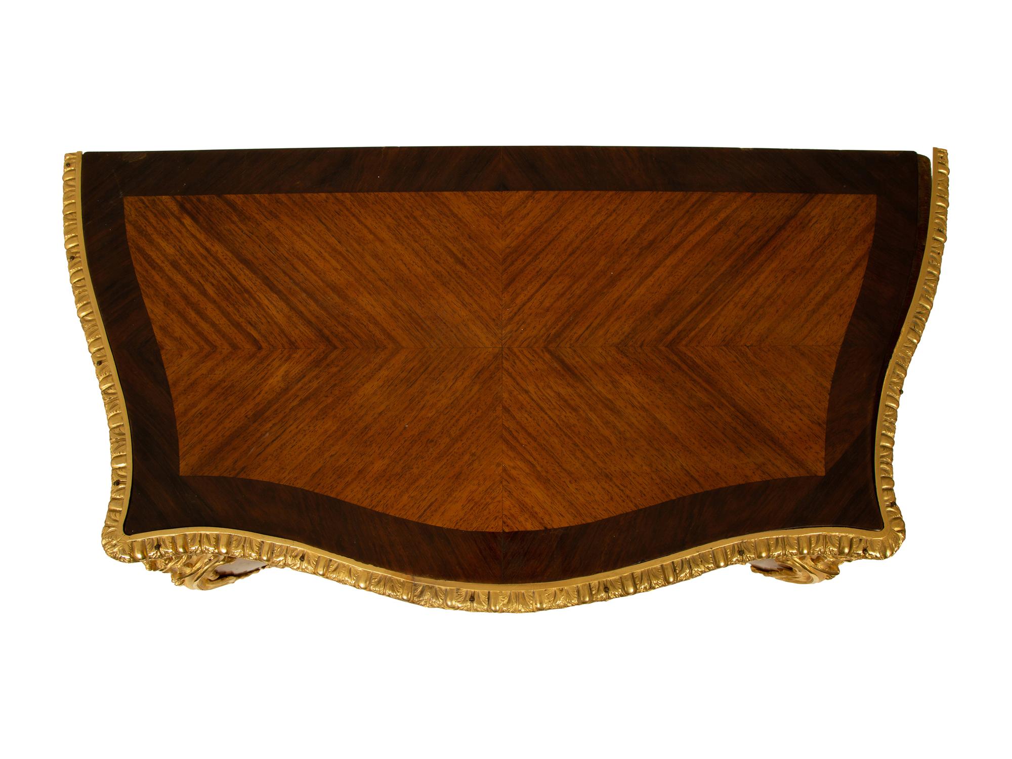 A Louis XV Style Gilt Bronze Mounted Kingwood and Painted Panel-Inset Cabinet — 20TH CENTURY