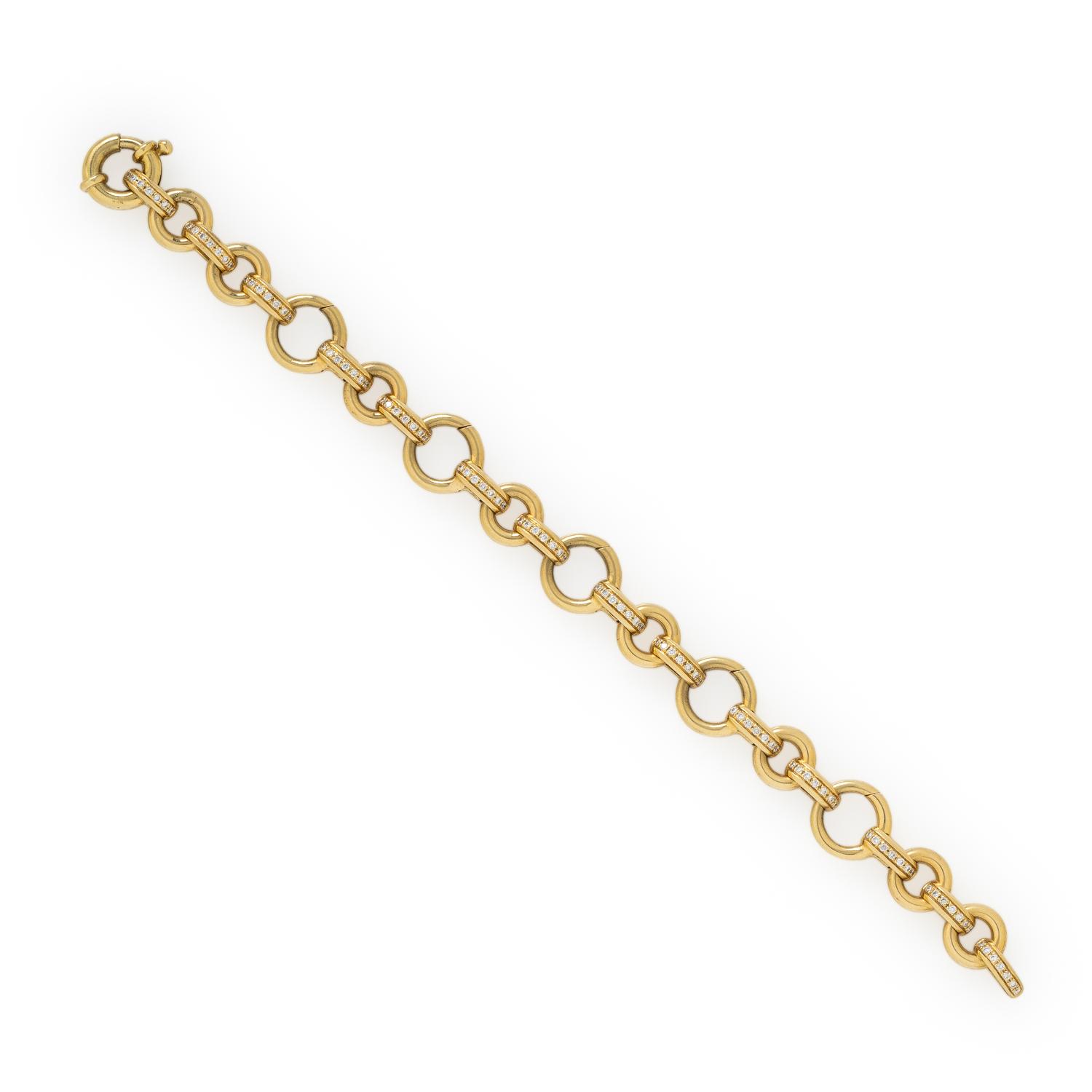 Aaron Basha, Yellow Gold and Diamond Bracelet