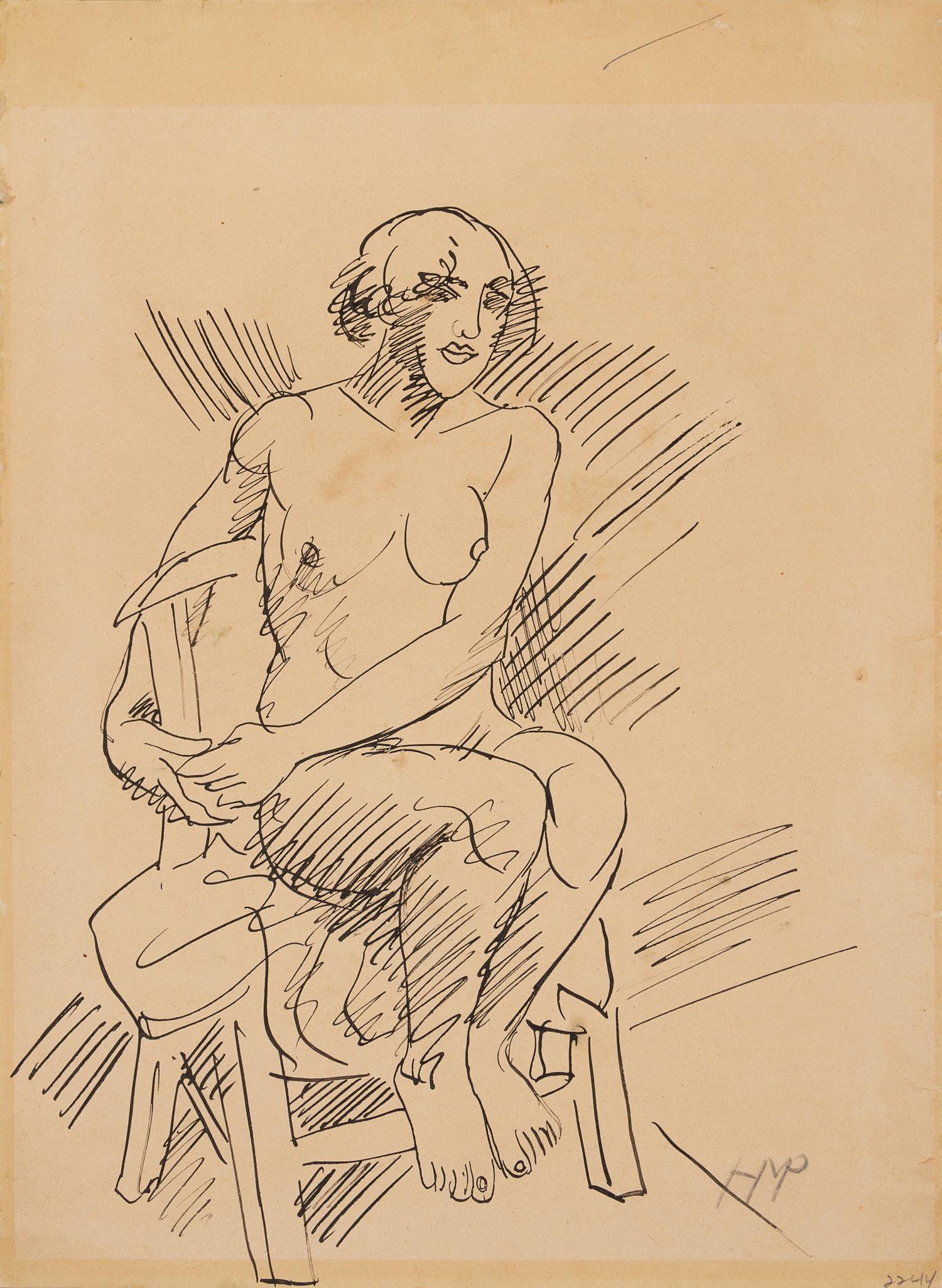 Sitzender Frauenakt (Seated Woman), c. 1918