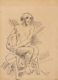 Sitzender Frauenakt (Seated Woman), c. 1918