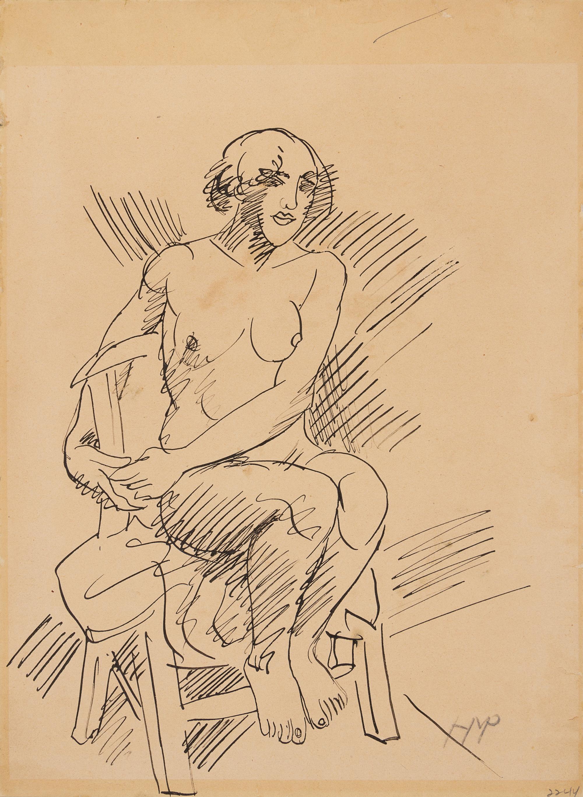 Sitzender Frauenakt (Seated Woman), c. 1918