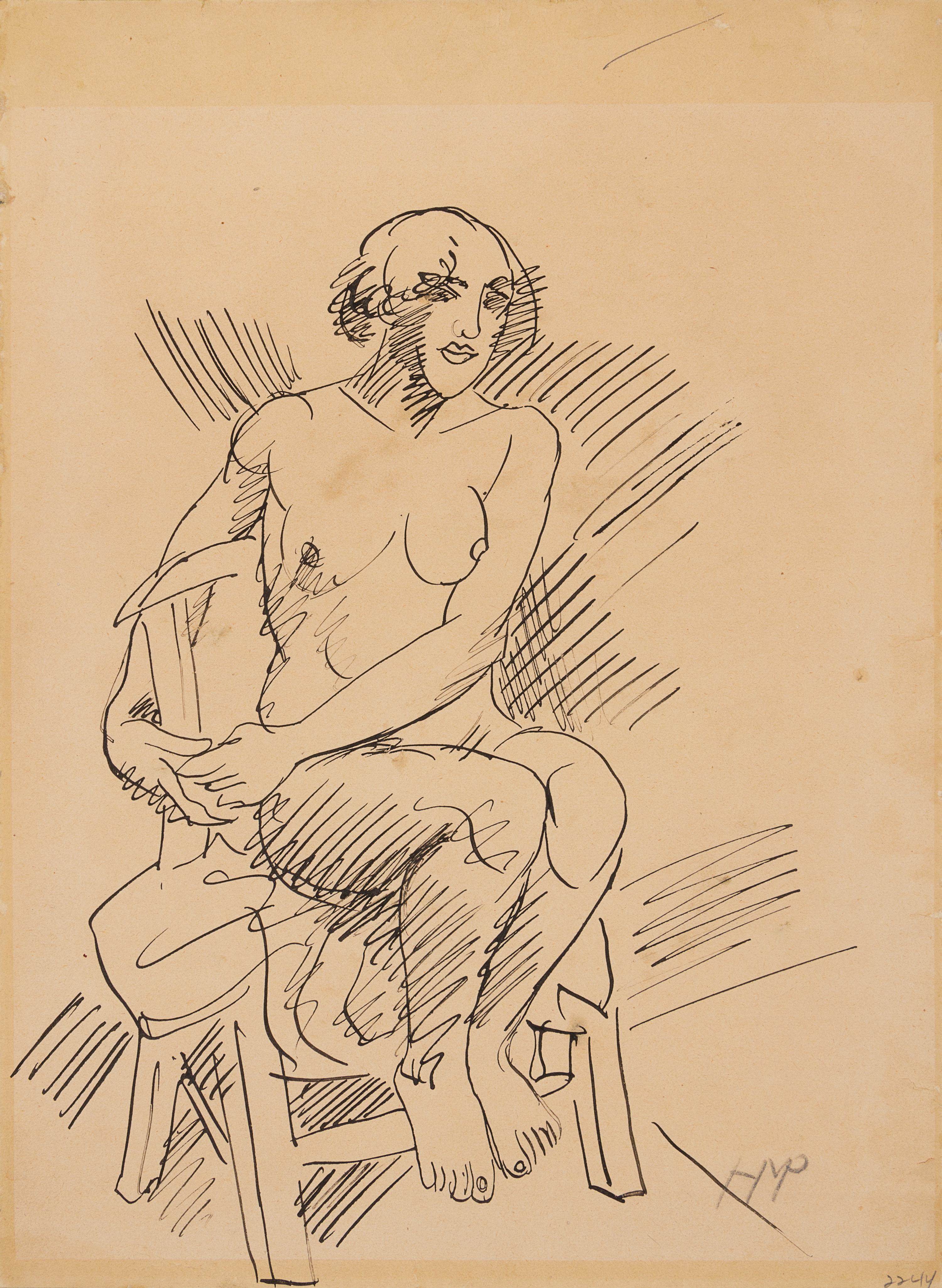 Sitzender Frauenakt (Seated Woman), c. 1918