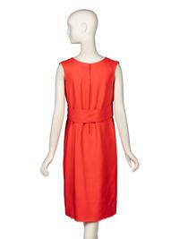 Norman Norell, Coral Linen Dress, 1960's