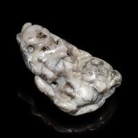 A Chinese Greyish Jade Figure of a Boy, Qing Dynasty — 清 灰玉童子佩