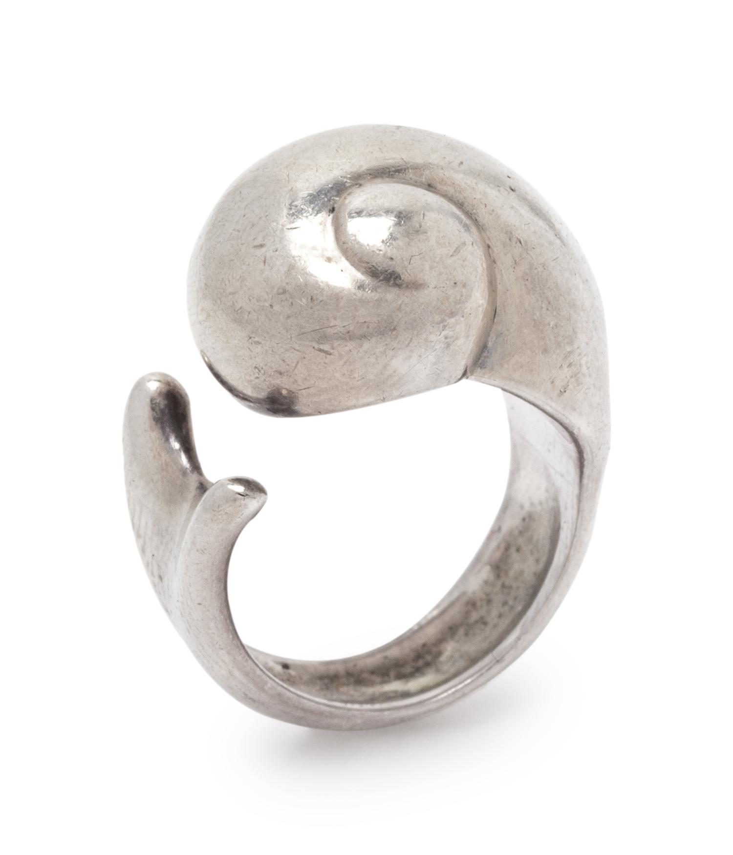 A Sterling Silver 'Snail' Ring, Elsa Peretti for Tiffany and Co., Spain,
