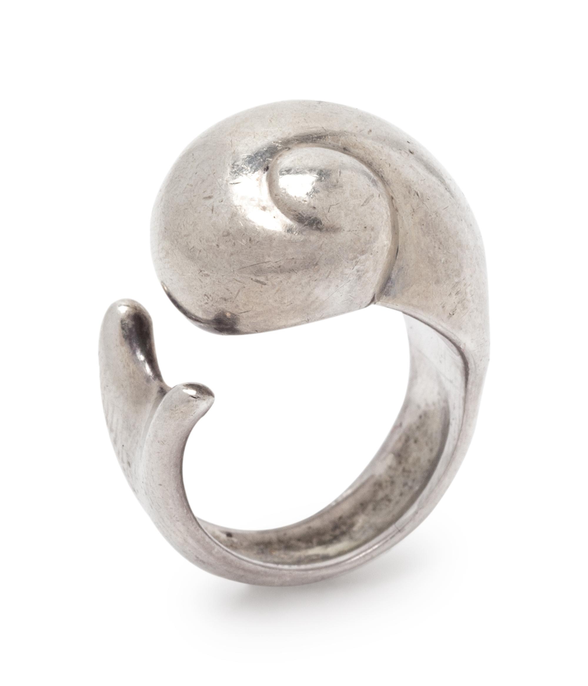 A Sterling Silver 'Snail' Ring, Elsa Peretti for Tiffany and Co., Spain,