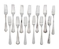 A Collection of Silver-Plate Dinner Forks