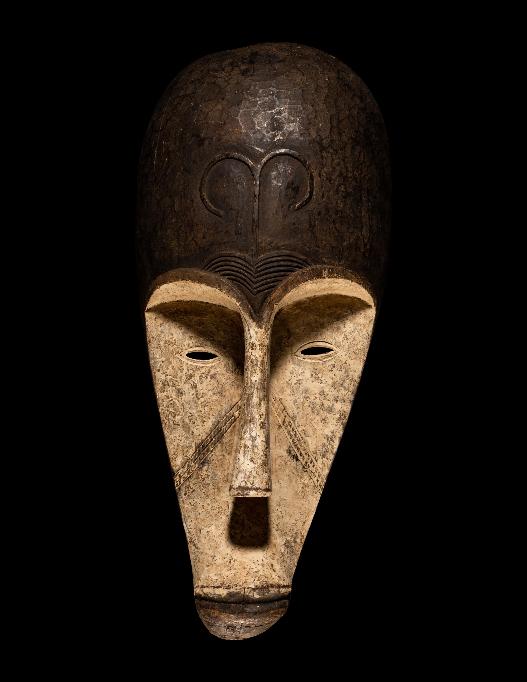 Three African Style Painted Wood Masks