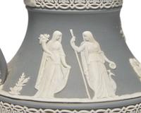 A Group of Three Wedgwood Jasperware Milk Jugs