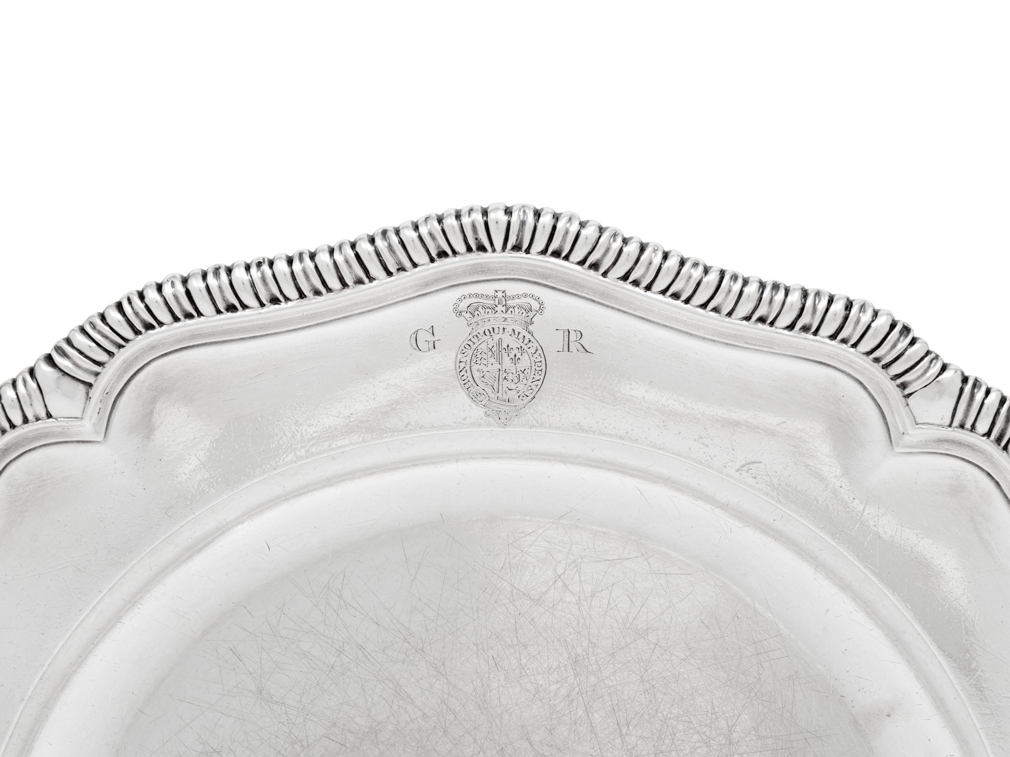 Two Sets of Twelve George III Silver Dinner Plates
