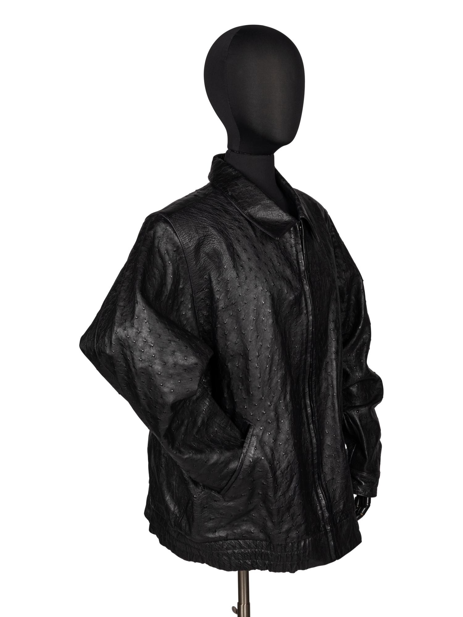 Mike Ditka's Personally Owned and Worn Ostrich Jacket: Bernini Beverly Hills
