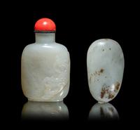 Two Chinese Jade Snuff Bottles