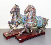 A Group of Four Chinese Cloisonne Articles Height of first 15 inches.