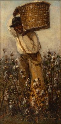 Man with Cotton Bale and Woman with Cotton Bale (a pair of works)