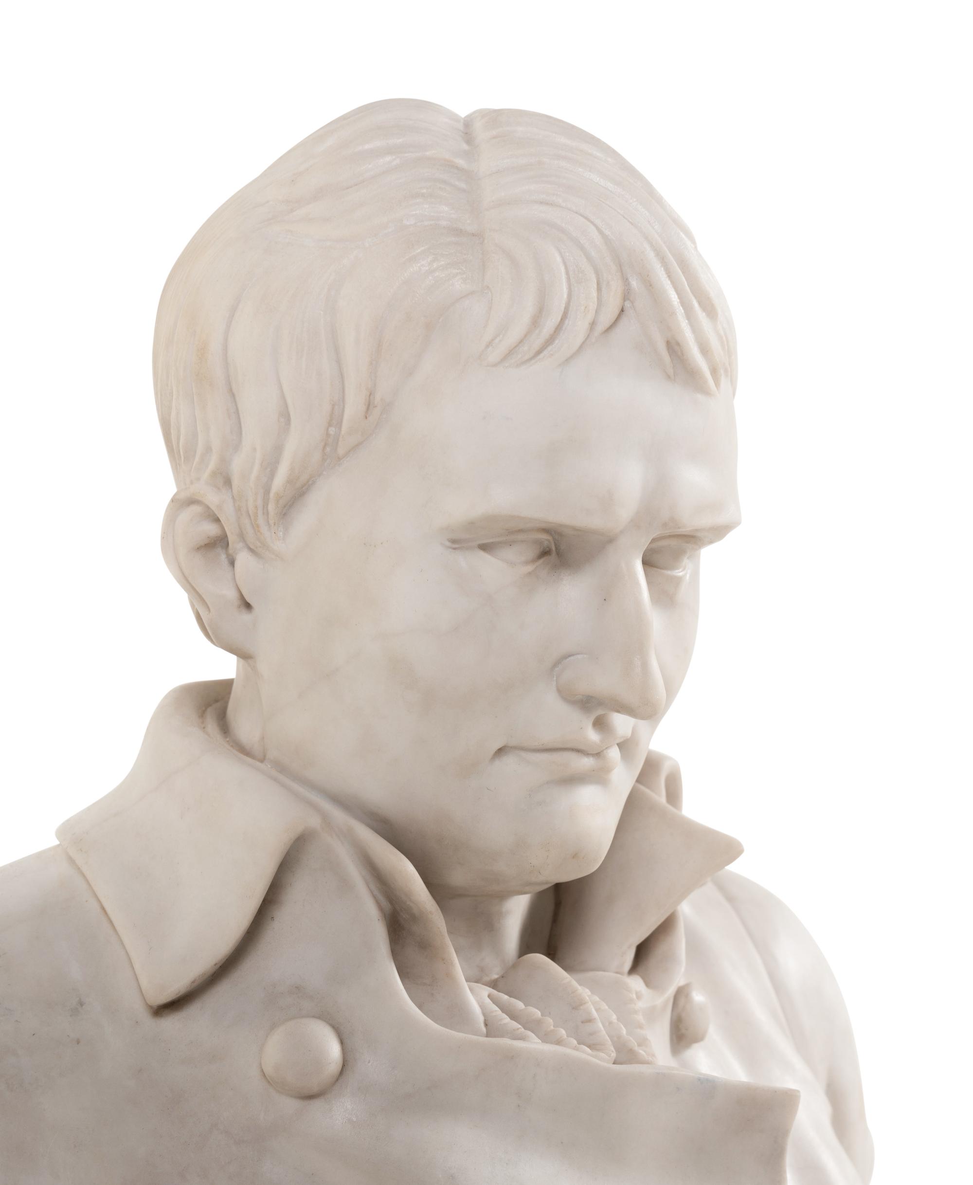 A Continental Marble Bust of Napoleon Bonaparte