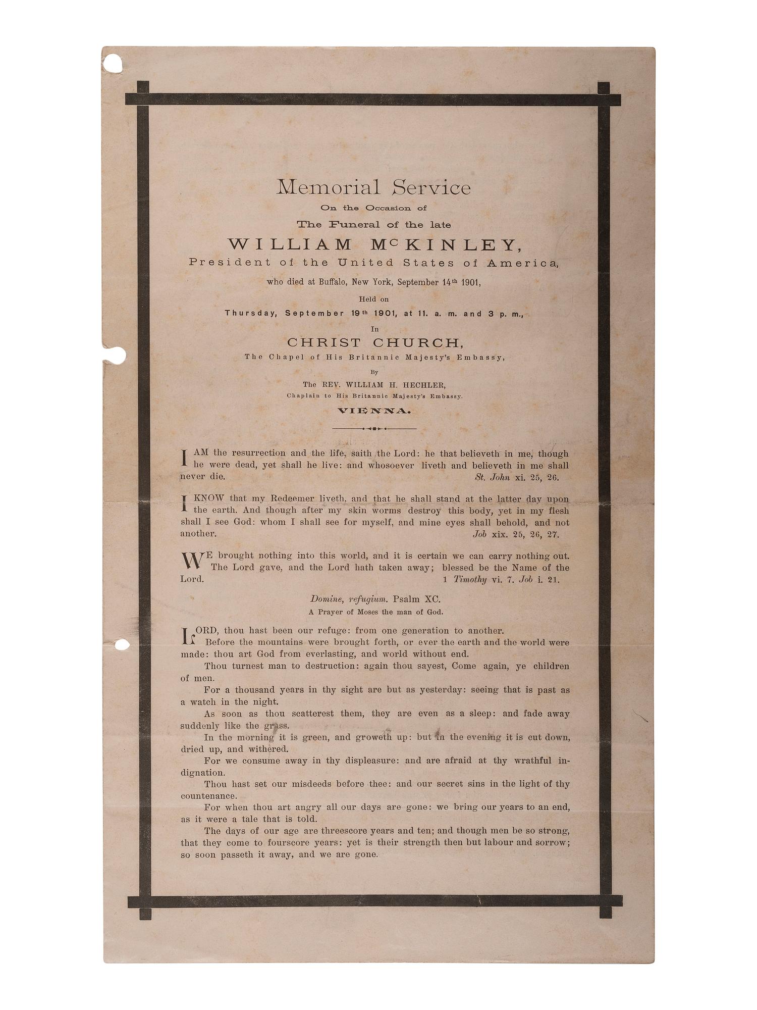[McKINLEY, William (1843-1901) -- ROOSEVELT, Theodore (1858-1919)]. Photographs and letter archive.