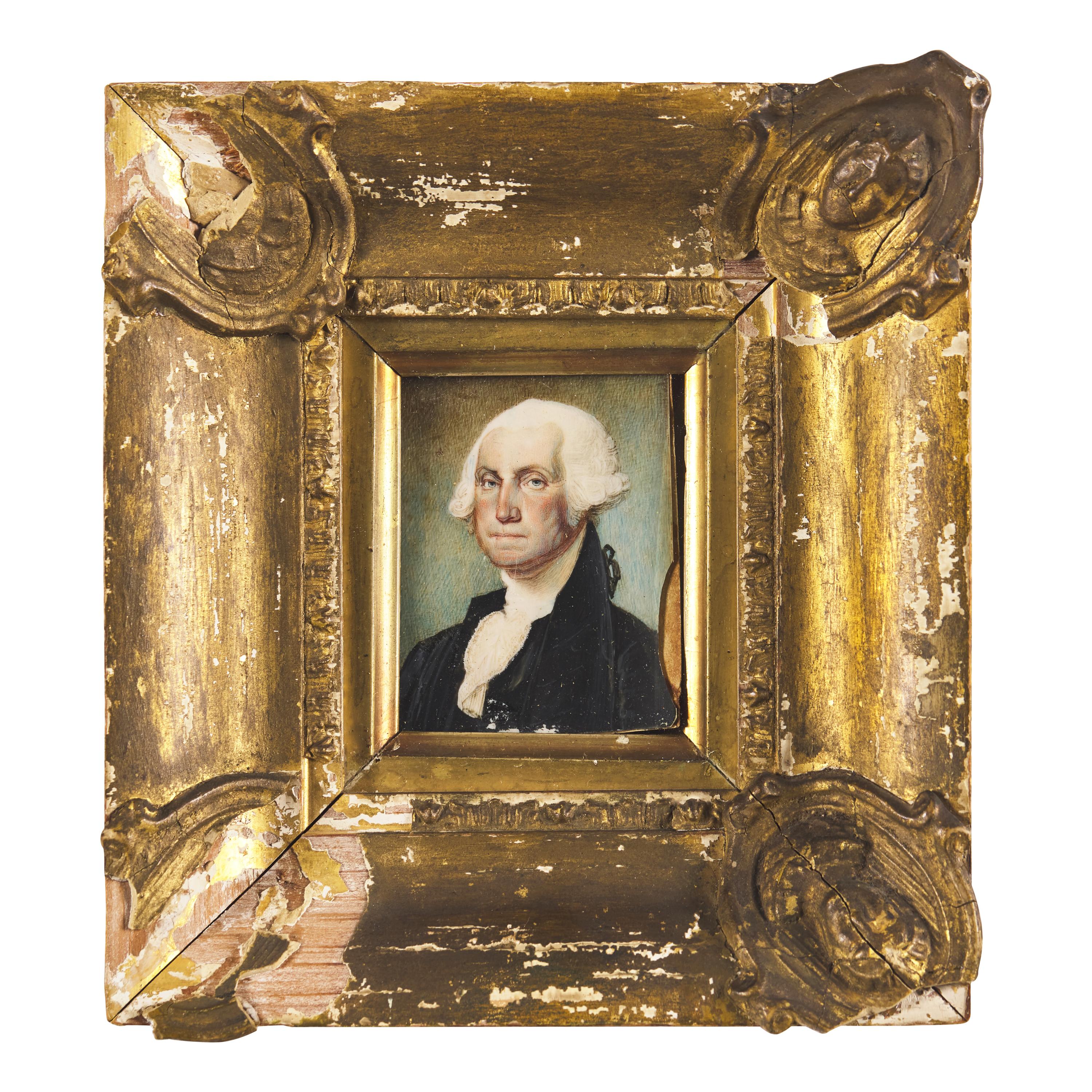 American School 19th Century, A Portrait Miniature of George Washington