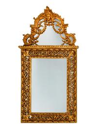 A Pair of Régence Style Giltwood Mirrors