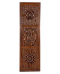 A French Renaissance Revival Carved Walnut Panel