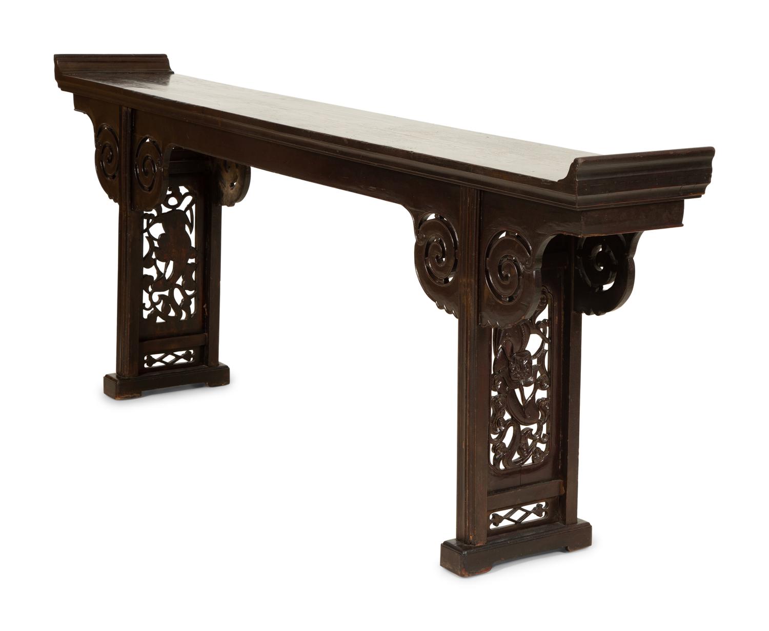 A Chiinese Carved Hardwood Altar Table