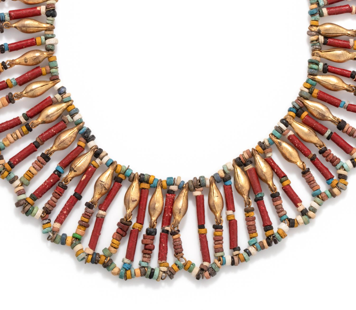 An Egyptian-Style Broad Collar Faience Bead Necklace