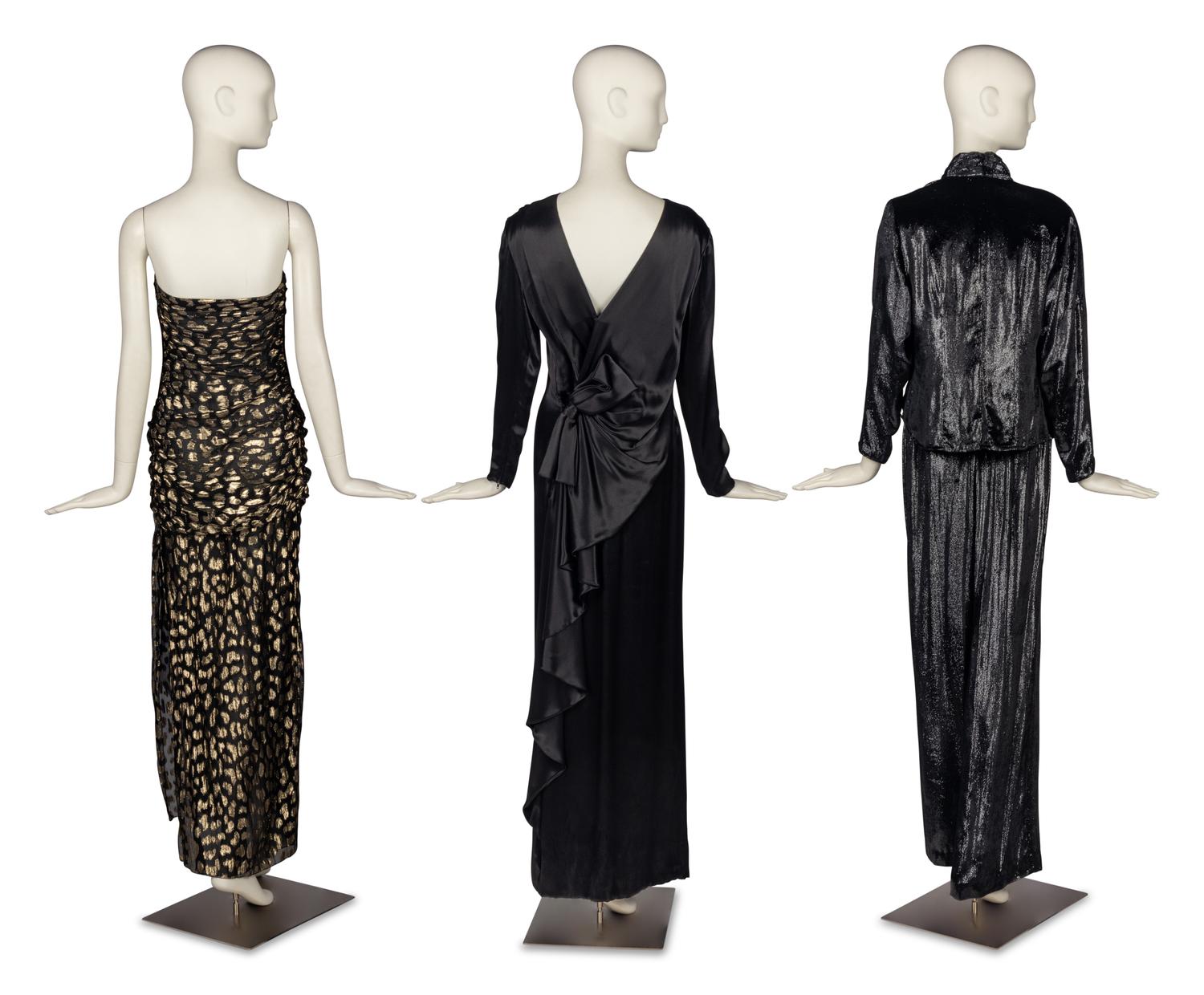 Three Designer Ensembles by Amen Wardy, Givenchy, and One Unlabeled, 1980s