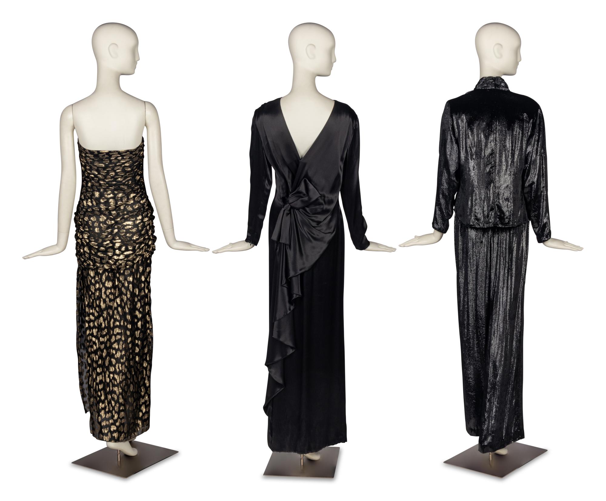 Three Designer Ensembles by Amen Wardy, Givenchy, and One Unlabeled, 1980s