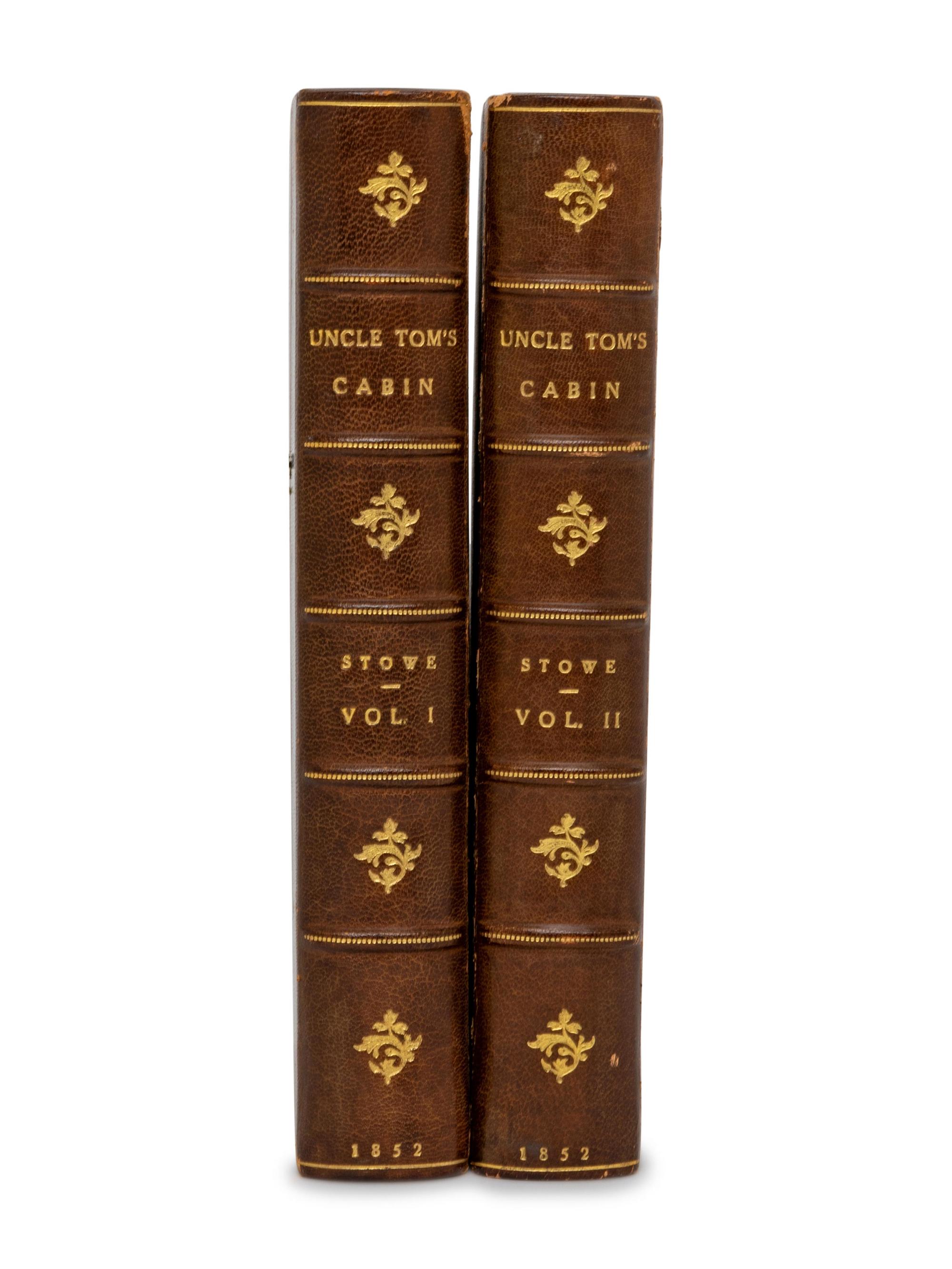 STOWE, Harriet Beecher (1811-1896) Uncle Tom's Cabin . Boston: John P. Jewett & Company, Cleveland, OH: Jewett, Proctor & Worthington, 1852. (ETA 31)