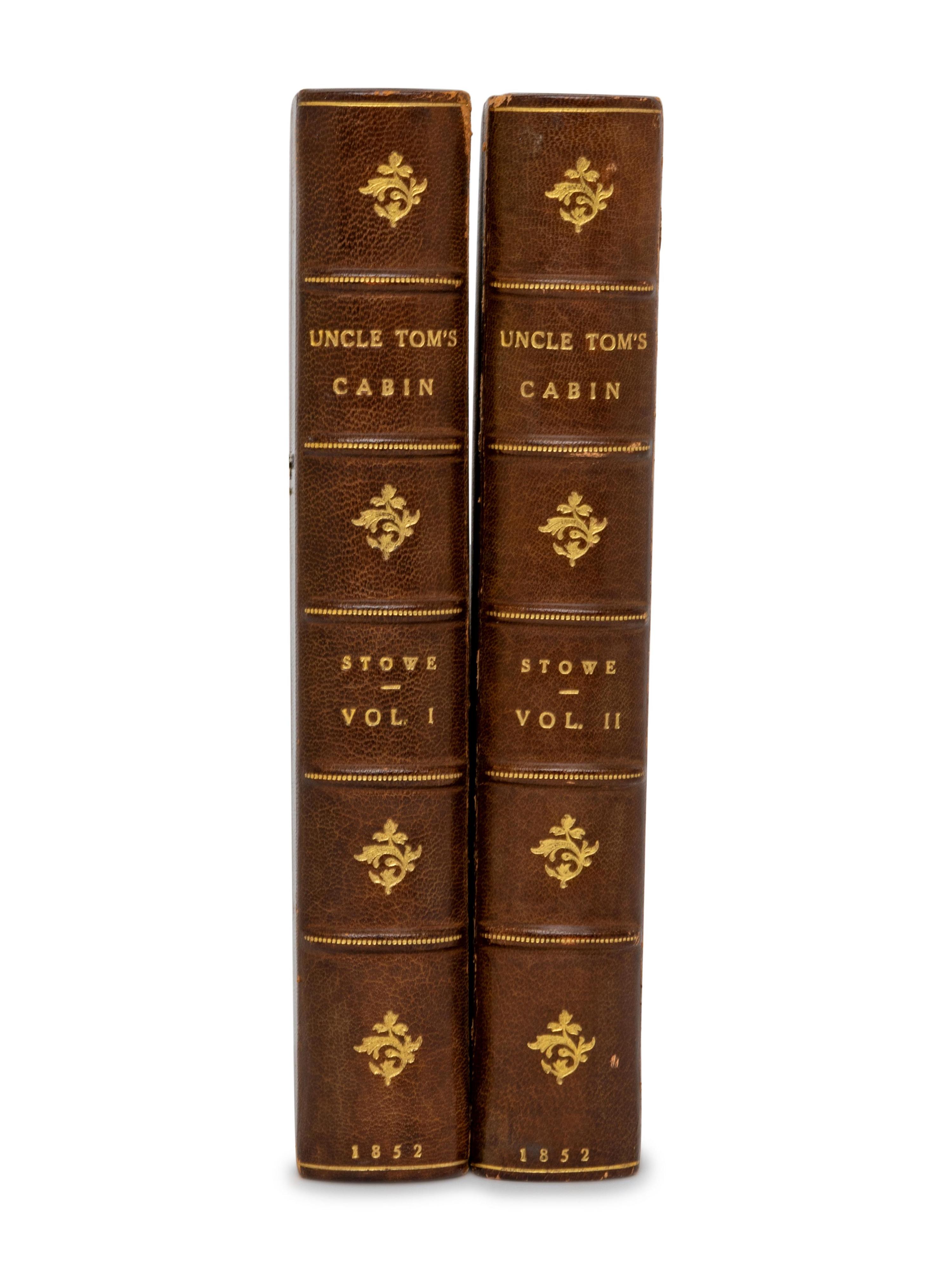 STOWE, Harriet Beecher (1811-1896) Uncle Tom's Cabin . Boston: John P. Jewett & Company, Cleveland, OH: Jewett, Proctor & Worthington, 1852. (ETA 31)