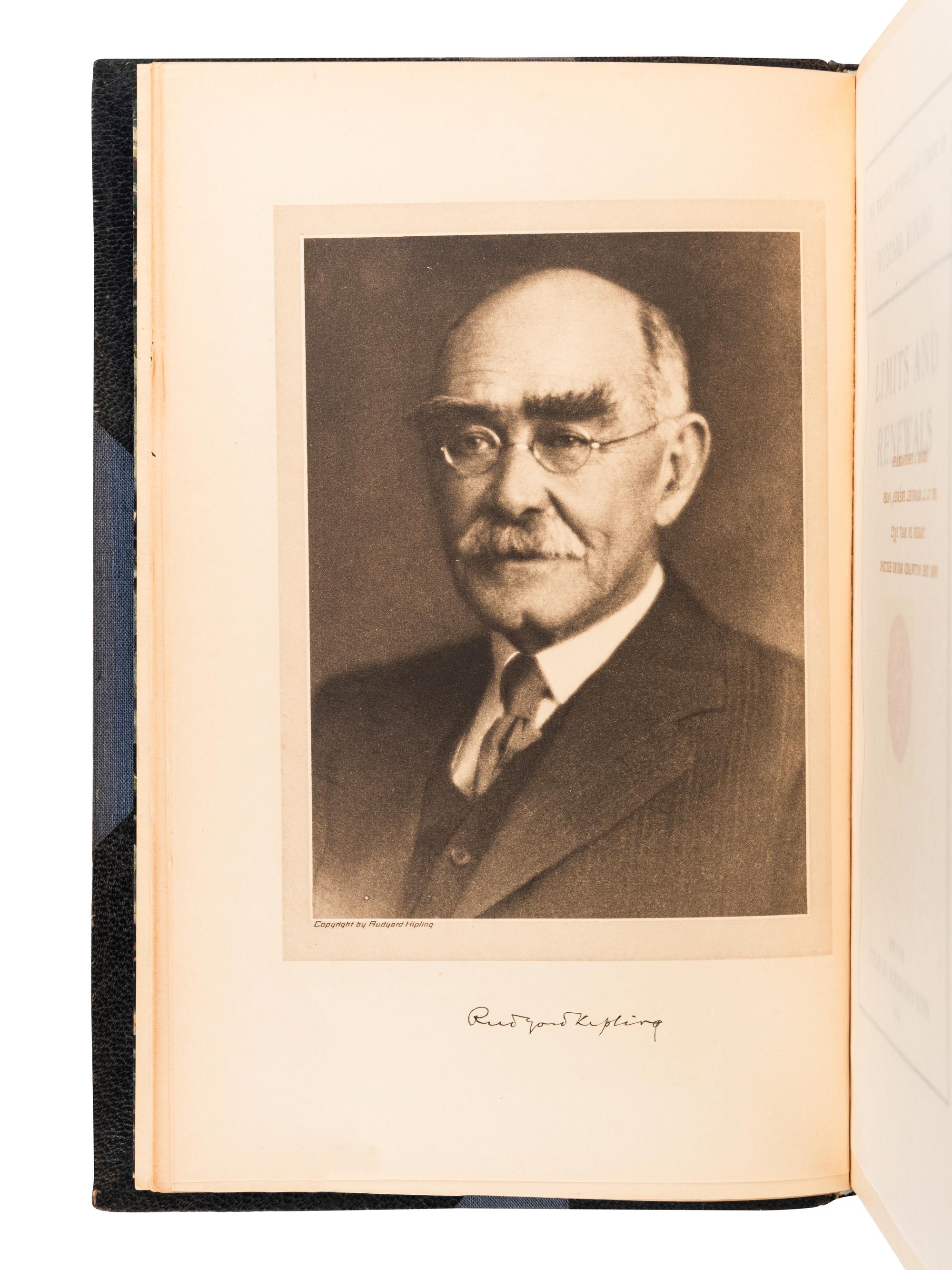 KIPLING, Rudyard (1865-1936). Limits and Renewals. New York: Charles Scribner's Sons,1932.