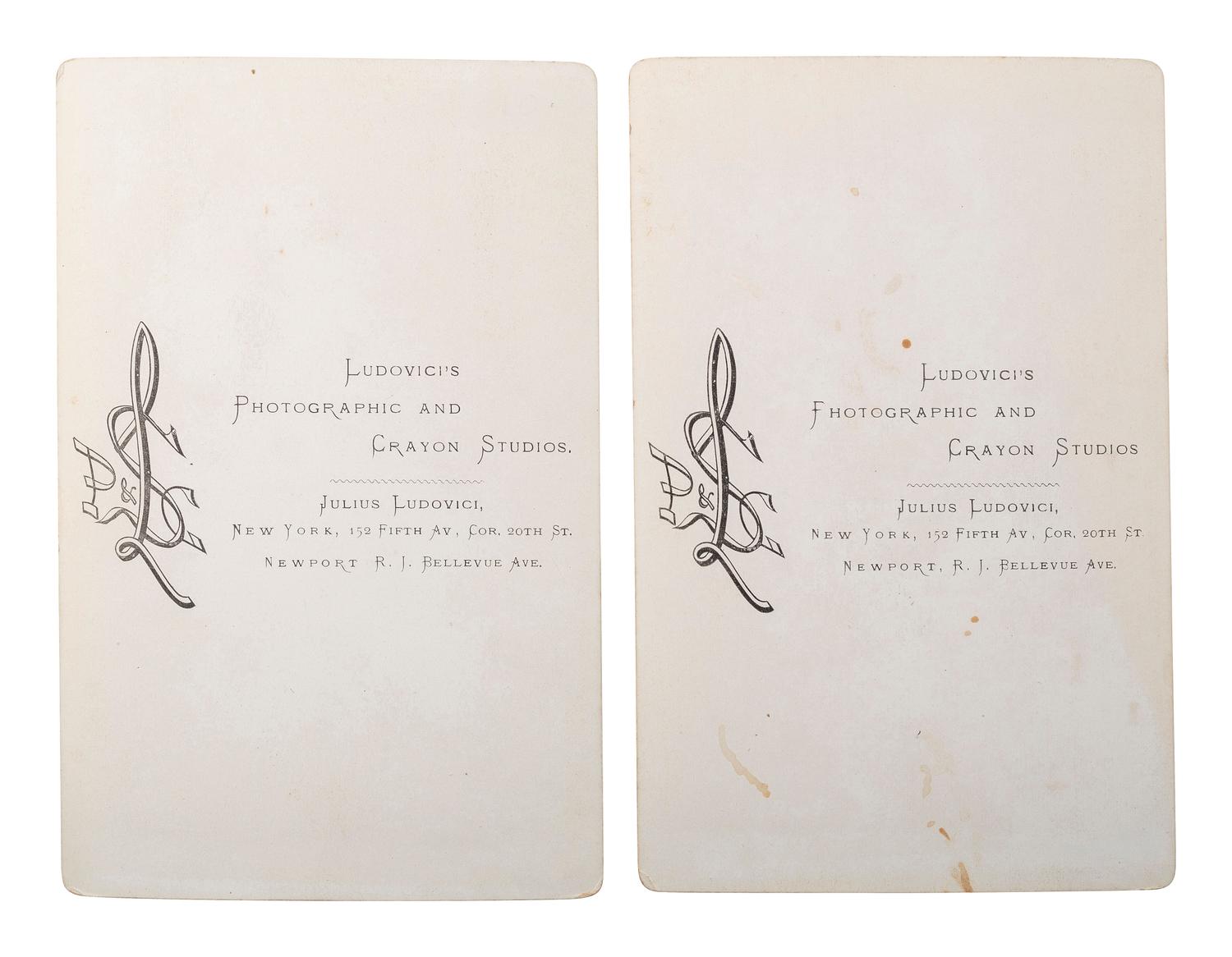 [EARLY PHOTOGRAPHY]. A group of 3 cabinet photographs of African American women and white infants, incl. 2 views taken during the same sitting.