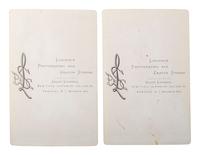 [EARLY PHOTOGRAPHY]. A group of 3 cabinet photographs of African American women and white infants, incl. 2 views taken during the same sitting.