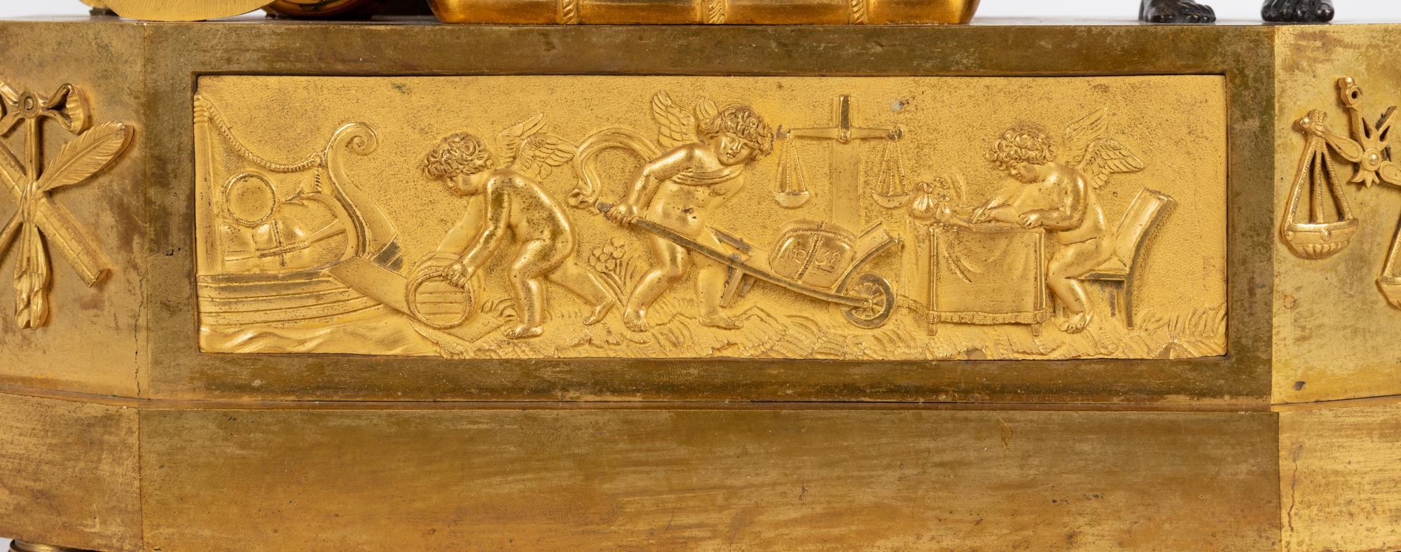 An Empire Gilt and Patinated Bronze 'Au Matelot' Mantel Clock