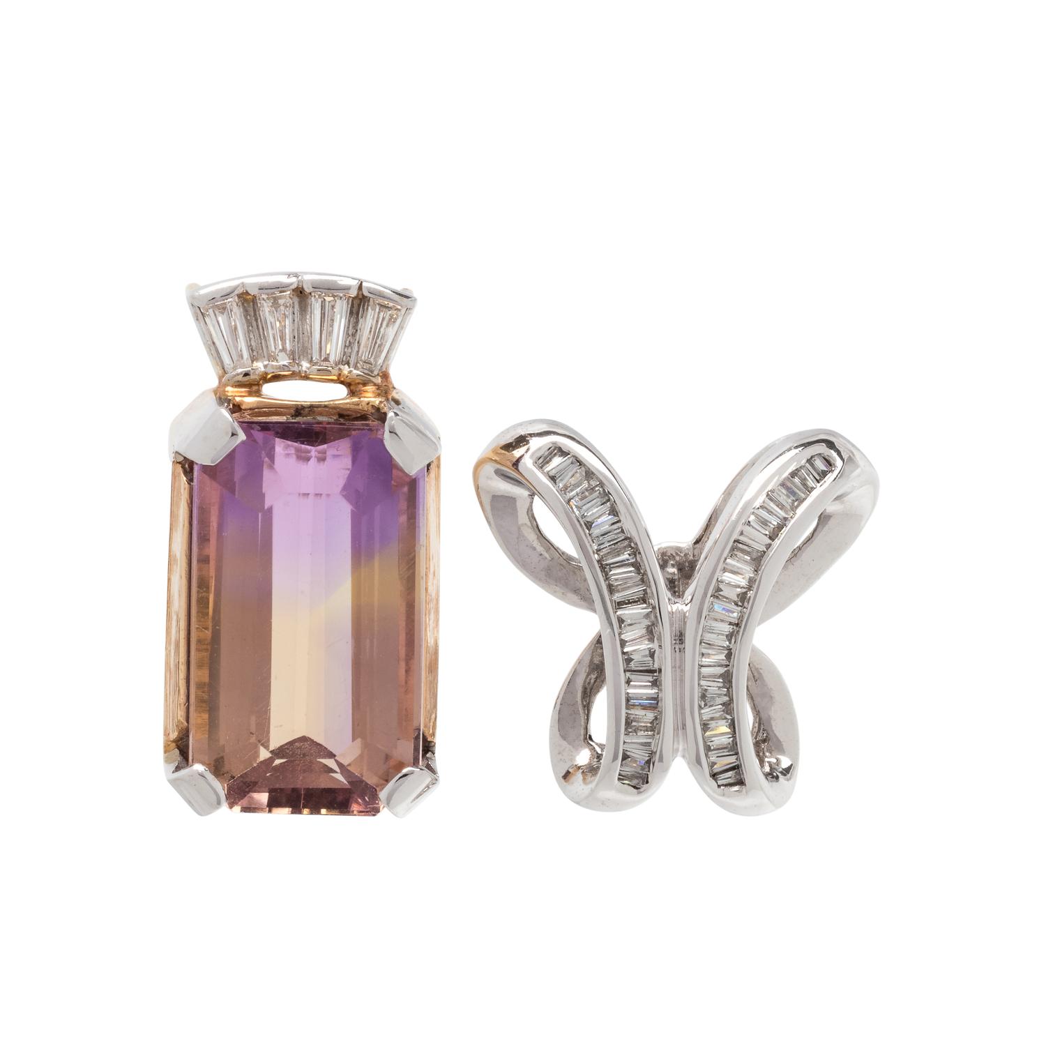 COLLECTION OF GOLD SLIDE PENDANTS
