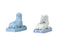 Two Wedgwood Jasperware Sphinx Figures