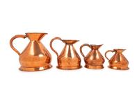 A Set of Four English Copper Measures
