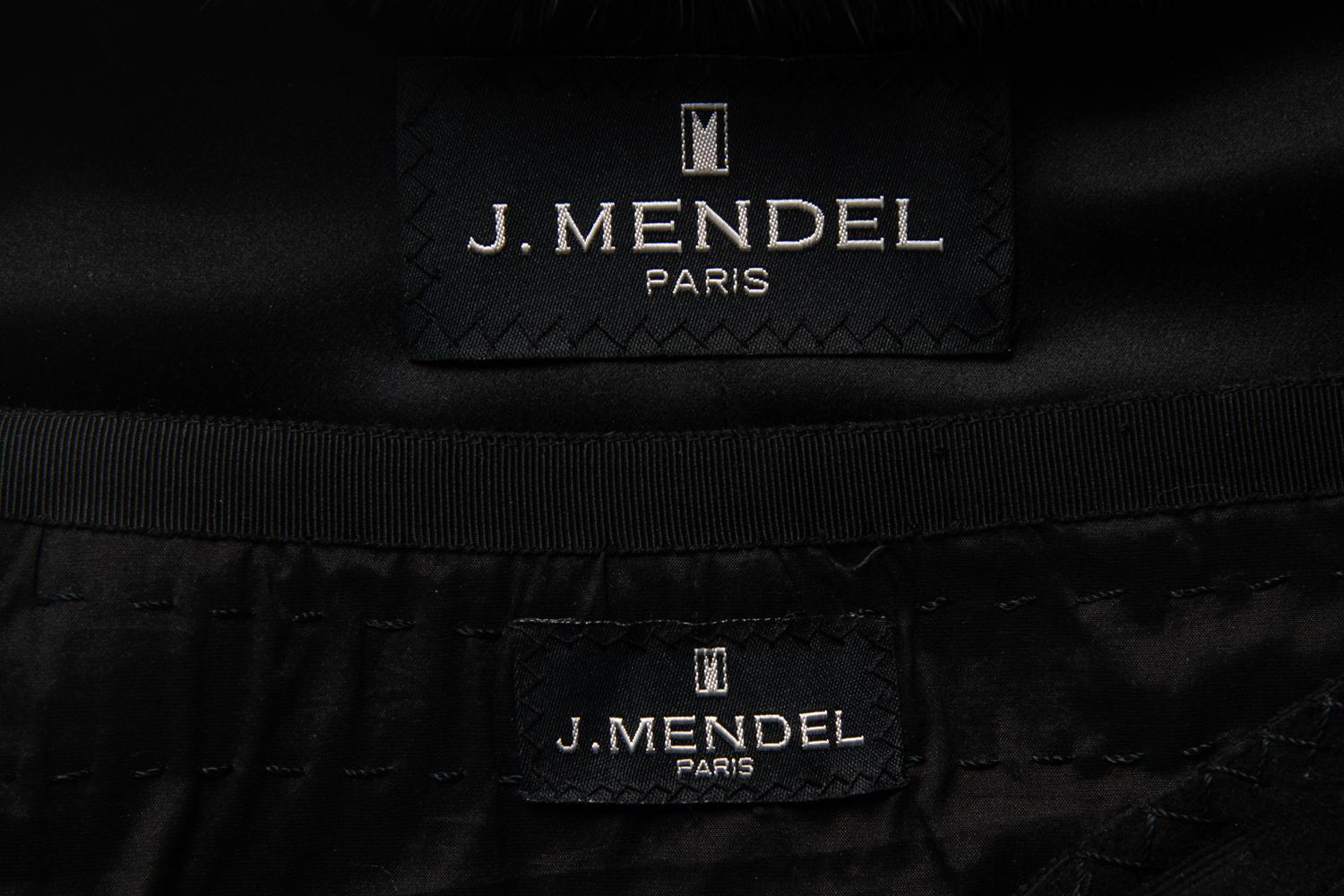 J. Mendel Mink-Trimmed Wool Skirt Suit