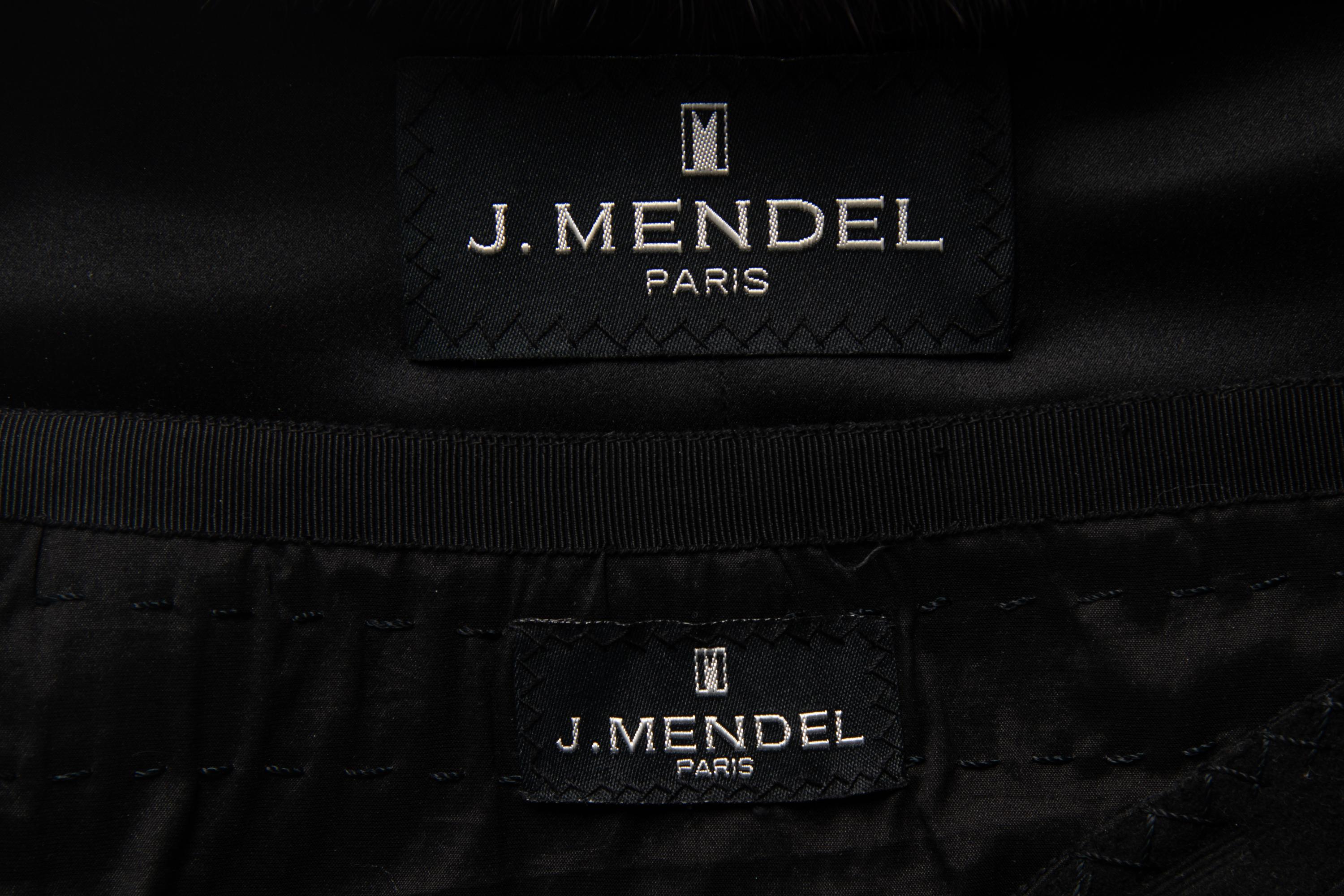 J. Mendel Mink-Trimmed Wool Skirt Suit