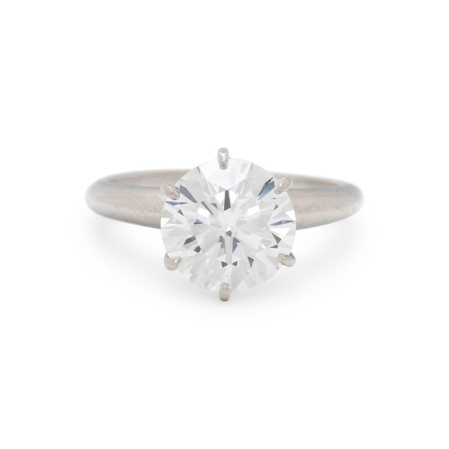 TIFFANY & CO., DIAMOND AND PLATINUM RING