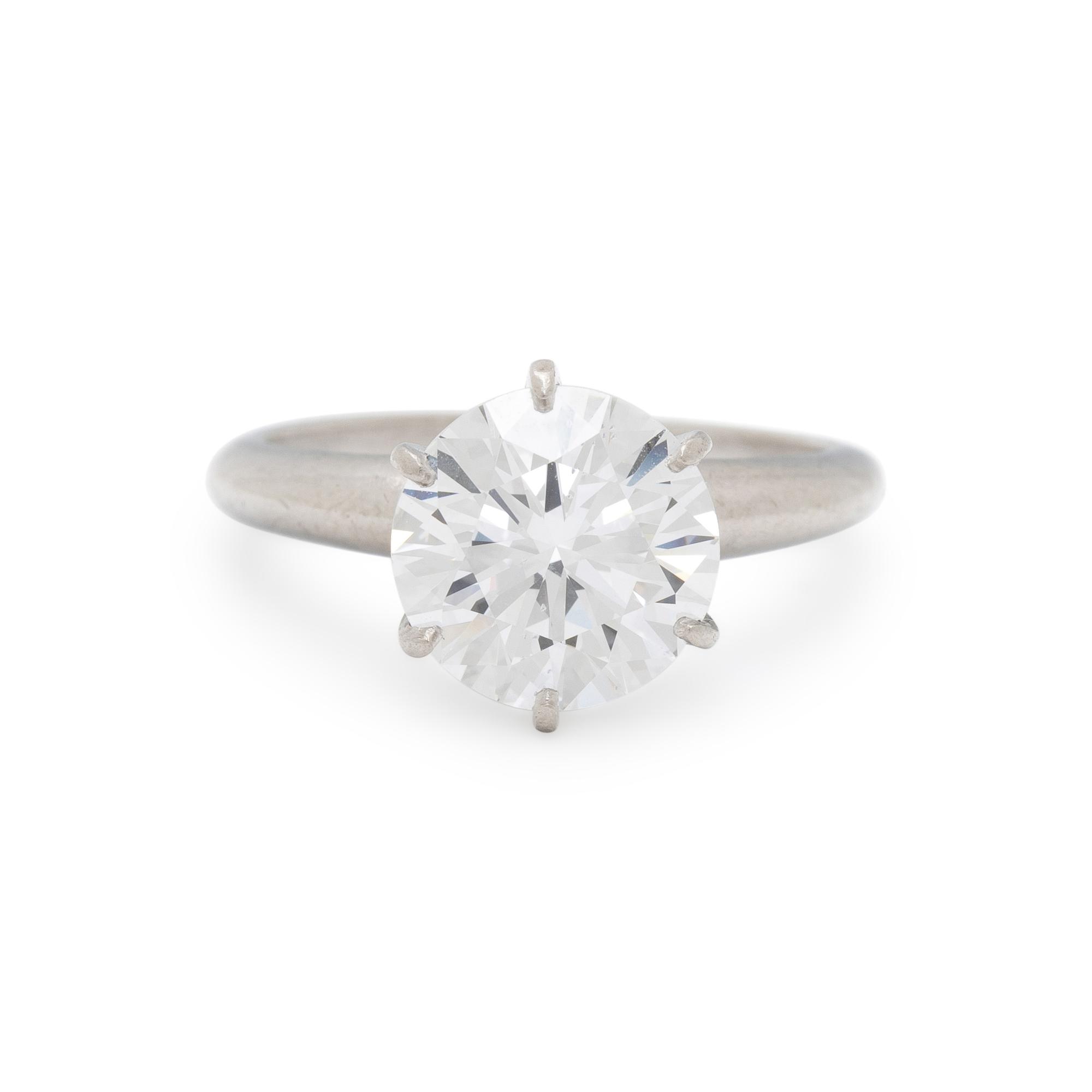 TIFFANY & CO., DIAMOND AND PLATINUM RING