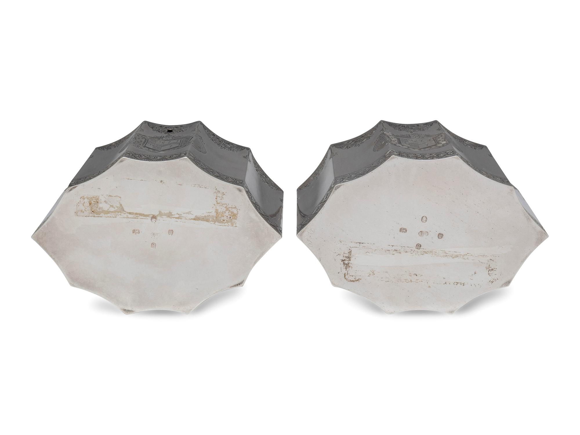 A Pair of George III Silver Tea Caddies