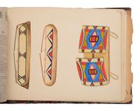 [NATIVE AMERICAN] -- [GOLD RUSH]. An album of watercolor drawings by prospector George V. Storkey (ca 1867-1942) depicting British Columbian Indigenous objects, likely related to the Nlaka’pamux, ca late 1890s-early 1900s.