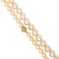 CULTURED GOLDEN SOUTH SEA PEARL AND DIAMOND NECKLACE