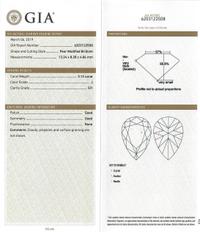A 3.12 Carat Pear Shape Diamond,