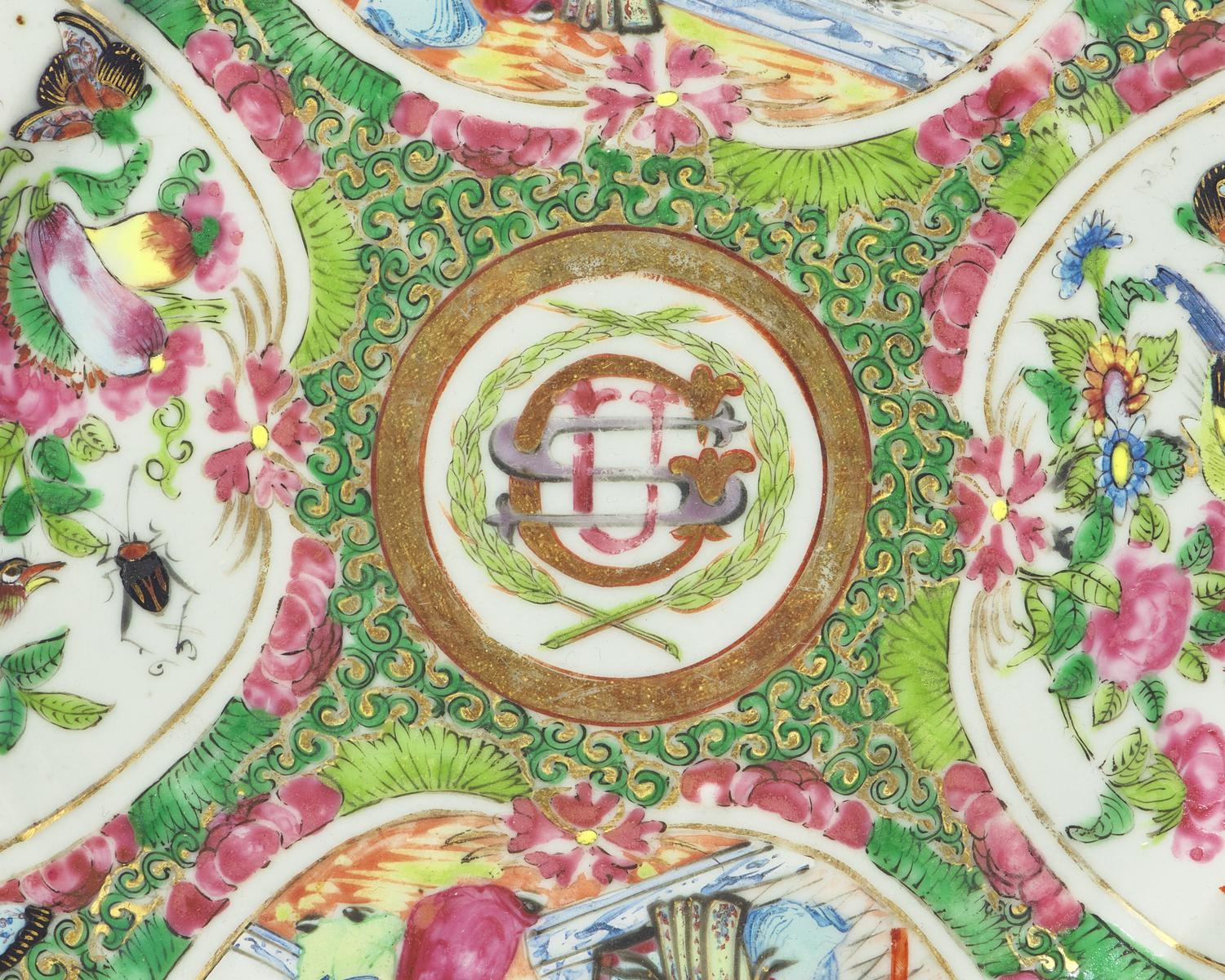 A Chinese Export Rose Medallion Luncheon Plate from President Ulysses S. Grant's State Service