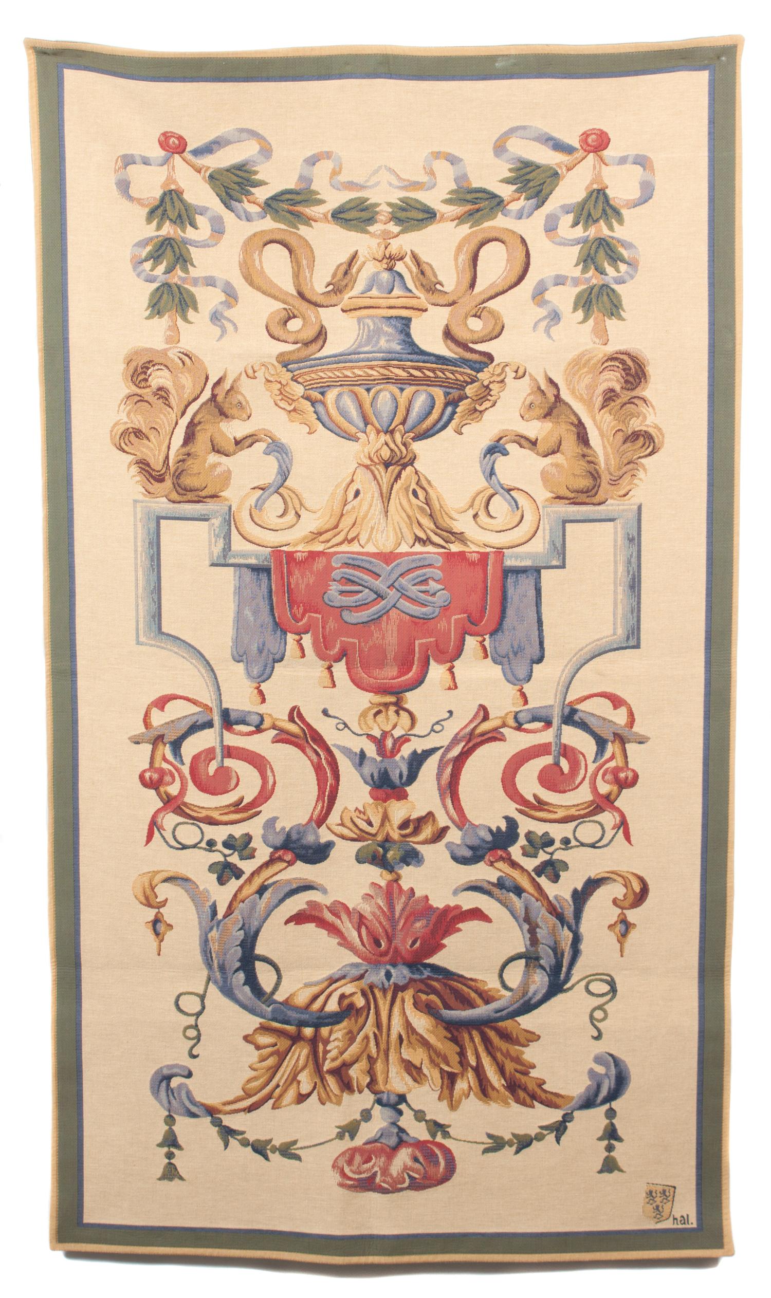 A French Machine Made Wall Tapestry 64 x 36 1/2 inches. — 20TH CENTURY
